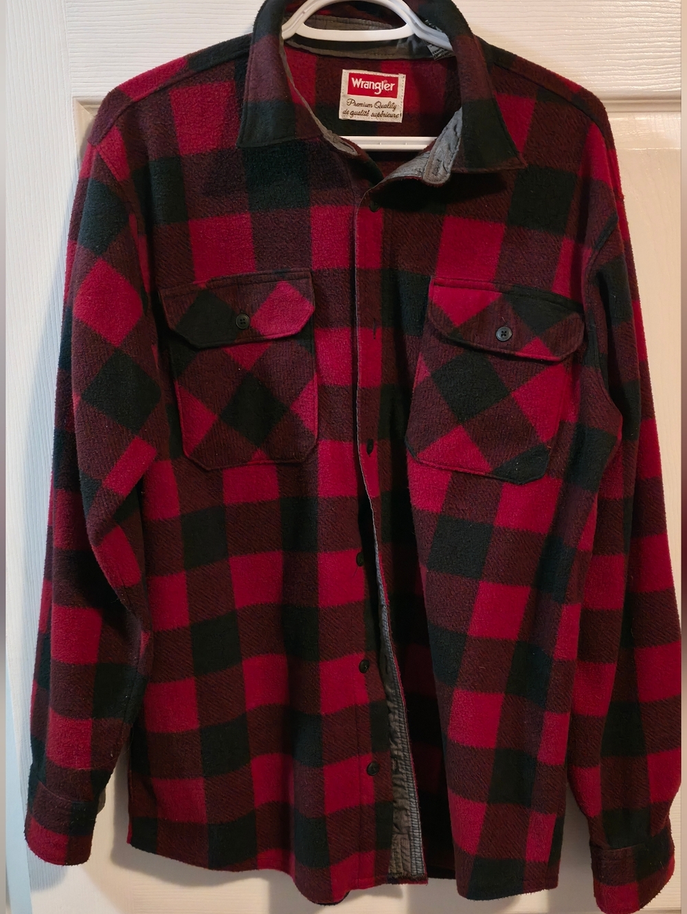4/$67 Deal! Wrangler Red and Black Buffalo Plaid Shirt Jacket